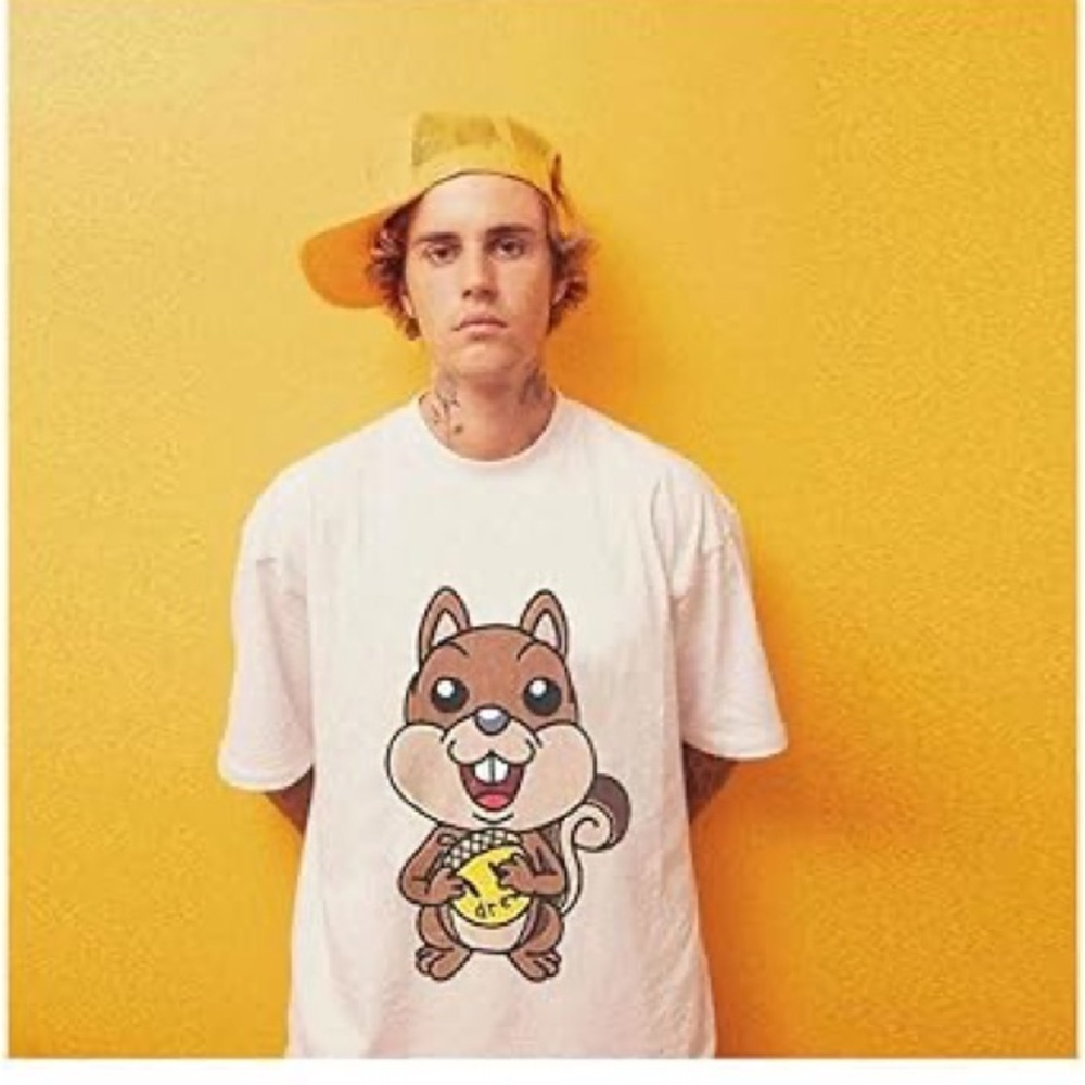 DREW HOUSE “Sherman” Squirrel Short Sleeve T-Shirt White Oversized Medium RARE